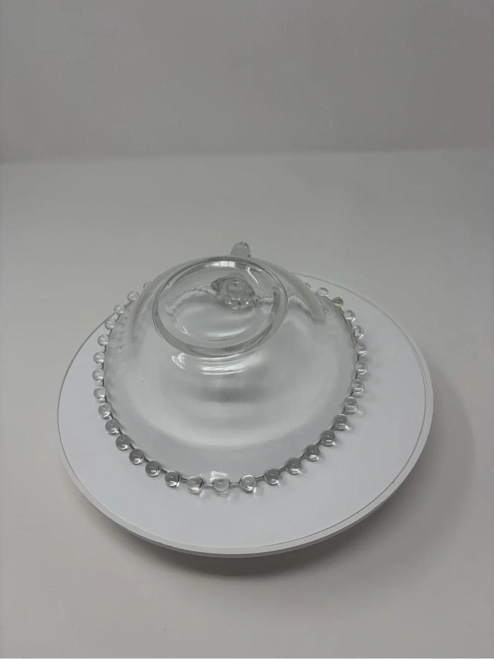 Vintage Imperial Candlewick Heart Shaped Bowl With Handle 5